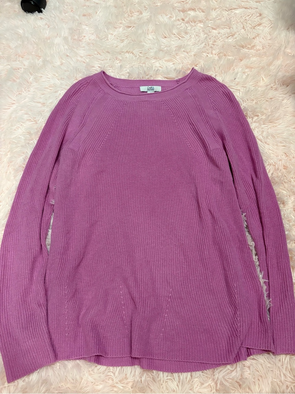 croft & barrow Crewneck Sweater in Magenta Pink
